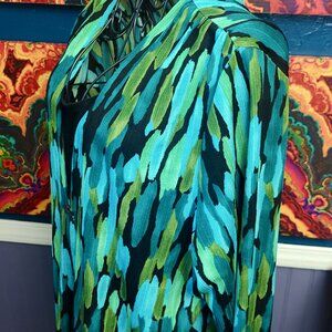 Tanjay ~ Sz PM/M ~ 1 Piece Blouse Open Front Layered Shirt ~ Excellent Condition